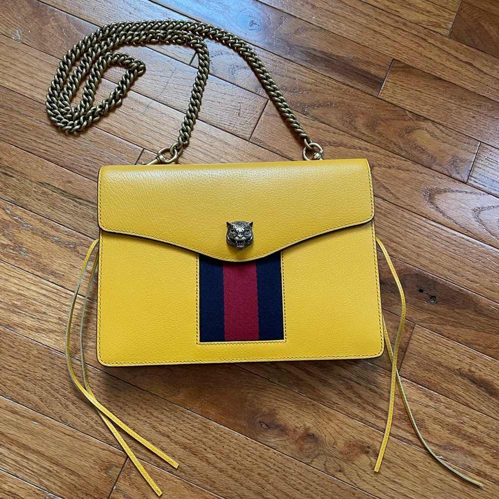 Gucci Animalier Yellow Shoulder Bag